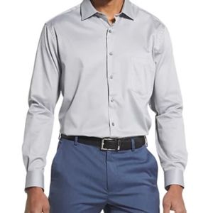 Van Heusen Men's Slim Fit Stretch Dress Shirt - Recycled Long Sleeve With Spread Collar